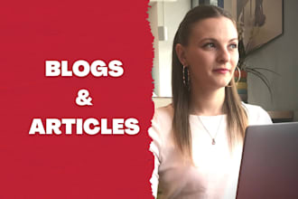 write informative and inspiring blog articles and posts for your website