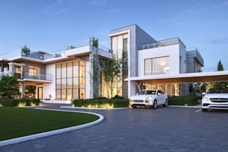 do 3d model, plan in archicad, sketchup, realistic exterior and interior renders