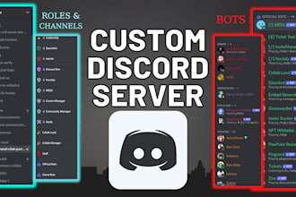 setup nft, crypto or gaming discord server professionally