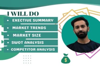 do market research, trend, market size and competitor analysis for any business