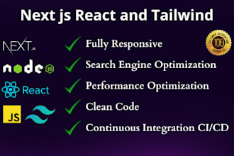 develop next js tailwind CSS web app