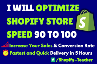 do shopify speed optimization and increase shopify score