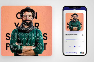 design professional podcast cover art and  podcast logo