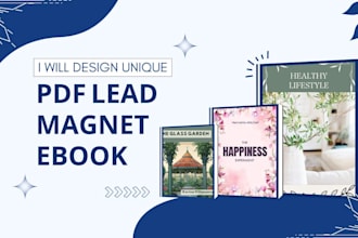 design pdf lead magnet ebook, workbooks, guide and booklet