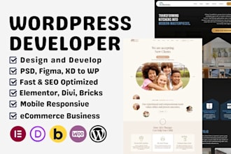 develop a responsive wordpress website or ecommerce store