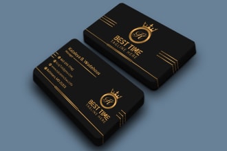 do luxury minimal print ready business card design