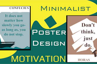 design minimalist and motivational poster