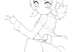 draw you anime line art