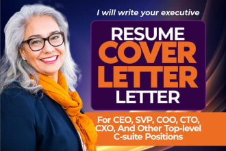 deliver in 24hrs, a full executive resume writing service, CEO svp resume writer