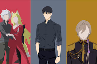 trace anime frame into minimalist vector