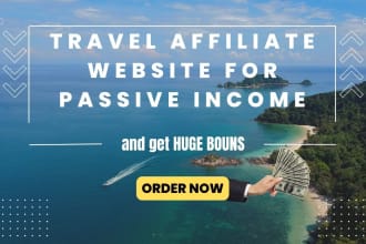 create a travel affiliate website for passive income