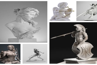 sculpt any kind of 3d characters and model for 3d printing