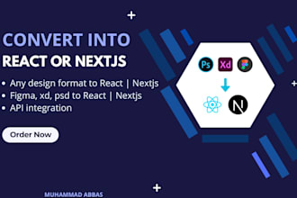 convert figma, psd, xd to react js or nextjs
