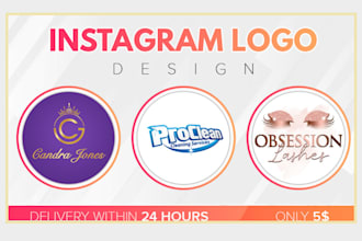 design a custom instagram logo luxury in 24h