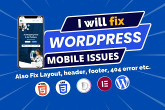 fix wordpress website mobile responsive issues and fix wordpress errors