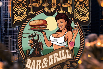 create restaurant bar and nightclub logo or any graphics design