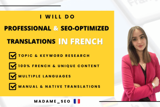 do professional translations into french SEO