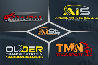 do transports logistics trucking business logo