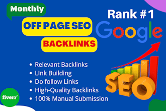 do monthly off page SEO backlinks to improve organic traffic