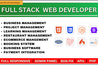 develop a premium business management software using php laravel