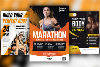create gym flyer, sports, fitness, club flyer, and newspaper ad