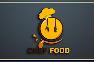 do restaurant bbq grill cafe pizza food logo design