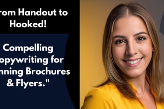 write sale boosting brochures or flyer copywriting