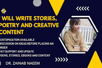 write stories, poetry and creative content