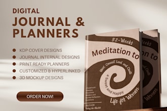 make digital planners and journal designs for you