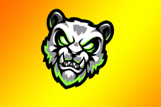 design an awesome animal panda mascot logo with express delivery