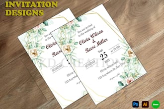 design creative invitation card for any event