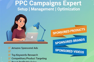 setup amazon PPC campaigns, will do PPC management