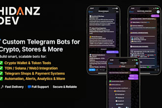 build a powerful telegram bot for crypto, automation, or games