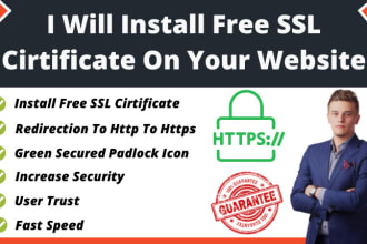 install lifetime free ssl certificate or fix https error on wordpress