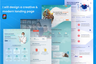 design a modern landing page on figma
