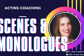 coach your audition scenes and monologues