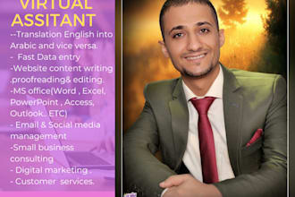 be english arabic virtual executive assistant
