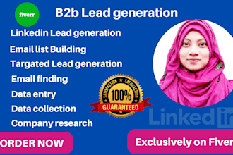 linkedin lead generation, data entry and email finding