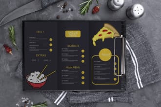 design modern restaurant menu, food flyer and digital menu