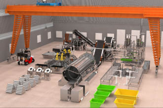 design a 3d factory layout