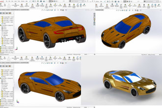 do 3d cad product design and technical drawings on solidworks