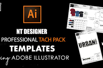 do clothing tech pack and fashion design in 2 hours