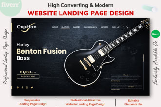 do high converting landing page, web template, UI UX, website design in PSD