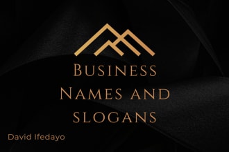 write memorable business names and slogans