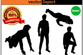 draw 6 Silhouette in 5 Dollar within 24 hours