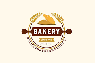 create cupcake, bakery, cake and sweet cake logo