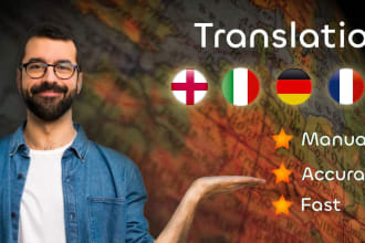 manually translate to italian, german, spanish and french