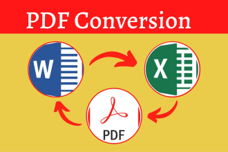 convert pdf to excel, pdf to word and data entry