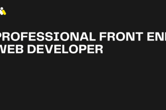 be your professional front end web developer
