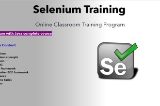 provide selenium with java and API testing training